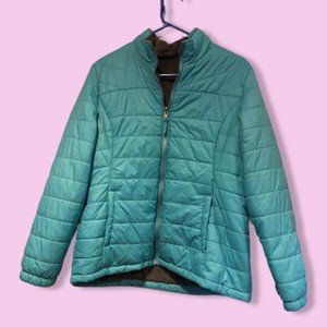 light weight turquoise puffer jacket